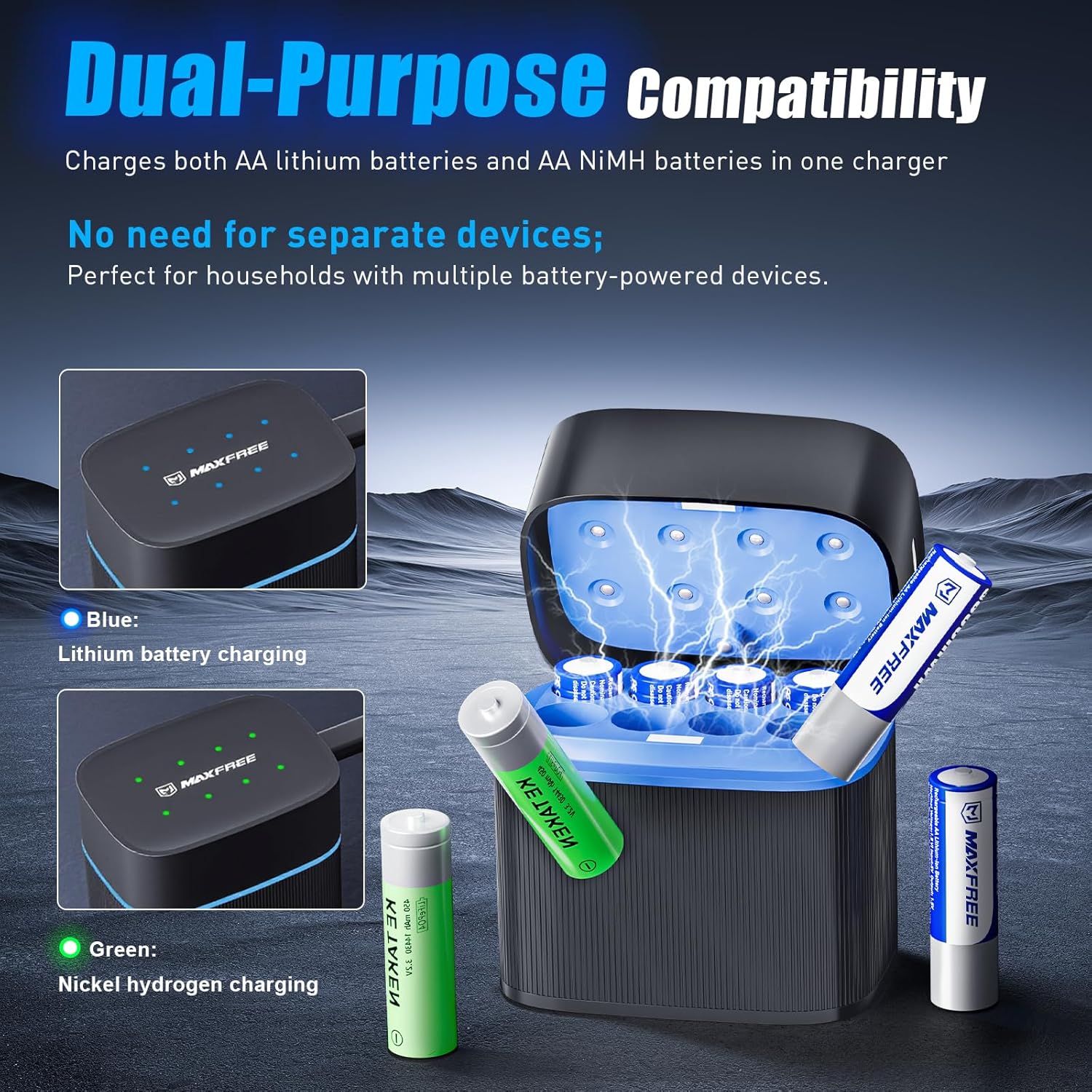 Maxfree Rechargeable AA Batteries