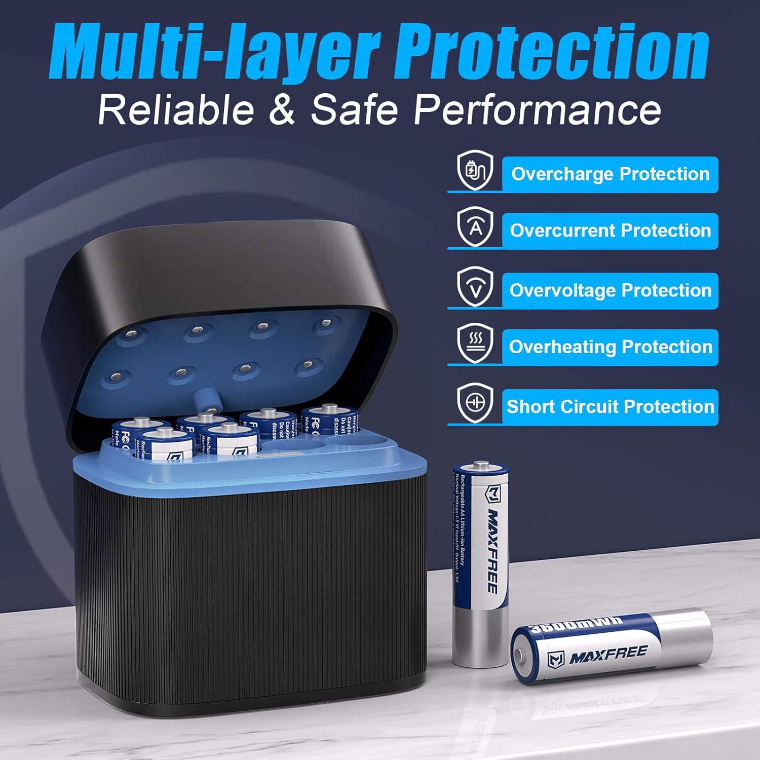 Maxfree Rechargeable AA Batteries