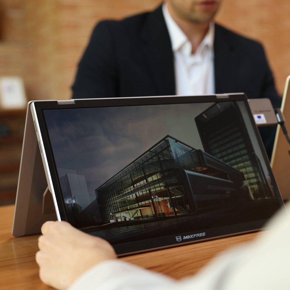 Maxfree M2 15.6" Refurbished Stacked Folding Triple Monitor for Laptop