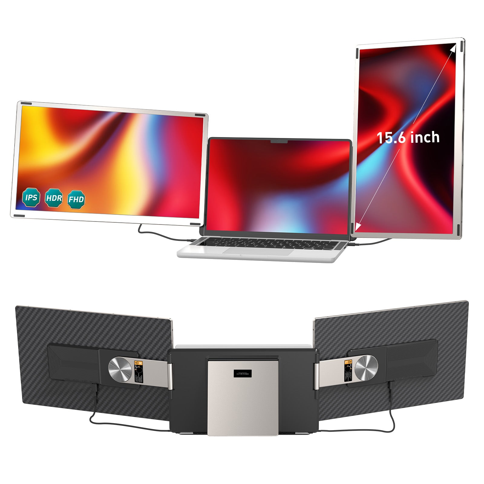 Maxfree S6 15.6" Triple Monitor for Laptop
