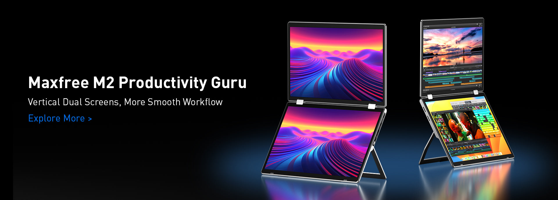 Maxfree® Monitor | Portable Laptop Screen Extender Monitor Attachment